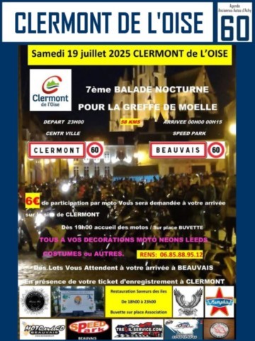 Clermont de l'Oise Balade moto Nocturne