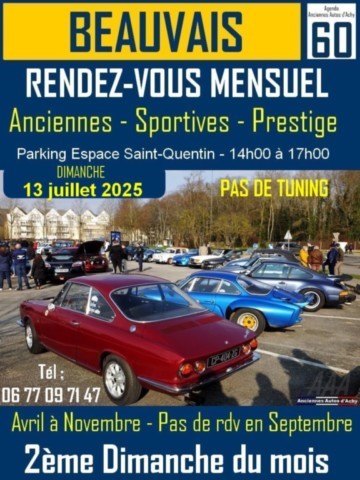 Beauvais Rendez-vous mensuel de Véhicules anciens