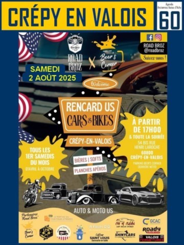 Crépy en Valois Rencard US Cars & Bikes  Beer's Corner