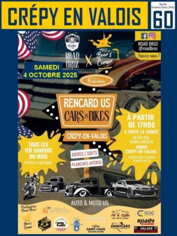 Crépy en Valois Rencard US Cars & Bikes  Beer's Corner