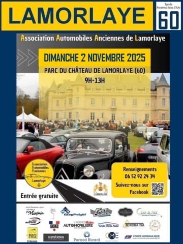 Lamorlaye Rendez-vous mensuel de voitures anciennes et de collection