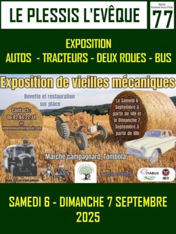 Le Plessis l'Evêque Rassemblement de mécaniques anciennes