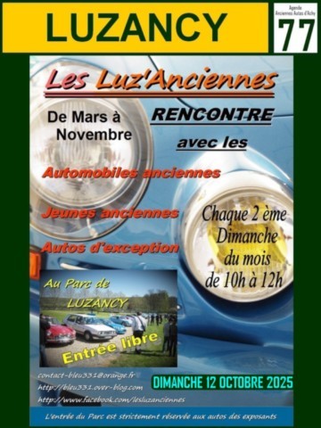 Luzancy Rendez-vous mensuel de voitures anciennes et d'exception