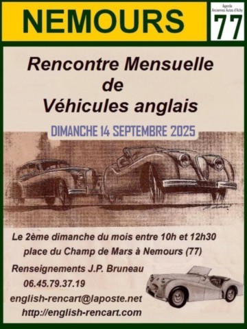 Nemours Exposition de voitures et motos anglaises English Car