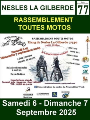 Nesles La Gilberde Rassemblement toutes motos