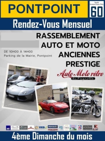 Rendez-vous mensuel de Pontpoint  Auto moto rétro du Pagnotte
