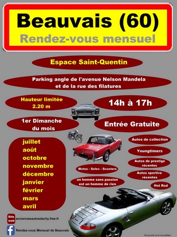 Beauvais rendez-vous mensuel de voitures anciennes et de prestige-anciennesautosdachy.free.fr