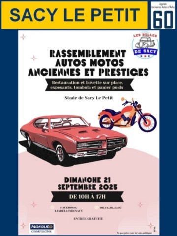 Sacy le petit Rendez-vous mensuel de voitures anciennes
