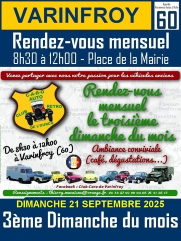 Rendez-vous mensuel de Varinfroy club C-A-R-O