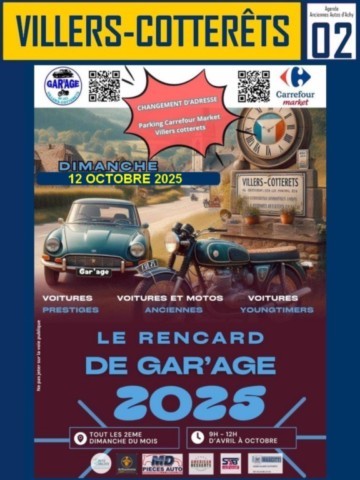 Le rencard de Gar'age Rendez-vous mensuel Villers-Cotterêts 